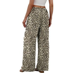 Women's Linen Palazzo Pants Wide Leg High Waist Breathable Beach Trousers With Pockets Summer <b>Flowy</b> Style - Product Image 5