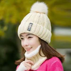 Women's Winter Plush 100% Acrylic Thick Warm Beanie & <b>Scarf</b> <b>Set</b> for Outdoor Activities - Product Image 6