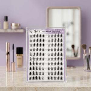 Aesphylash Cils autocollants sans colle à poser soi-même |   Cils synthétiques noirs mats naturels doux faits à la main 12 rangées - Product Image 3