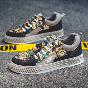 รองเท้าลำลองพิมพ์ลายสำหรับผู้ชาย Jiefanlu พื้นรองเท้า EVA พื้นยาง ปลายมน แบบผูกเชือก สีผสม แฟชั่นอินเทรนด์ ฤดูใบไม้ผลิ ฤดูร้อน - Product Image 4