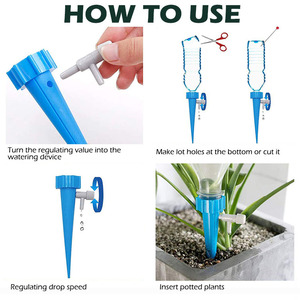 automatique Spike Flower Cone Dripper Dispositif d'arrosage automatique Spike Dripper Garden Plastic Plant Watering Spike - Product Image 6