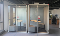 Cabine téléphonique insonorisée acoustique pour bureau, de taille moyenne, pour studio d'enregistrement, cabine de bureau, cabine de réunion pour deux personnes