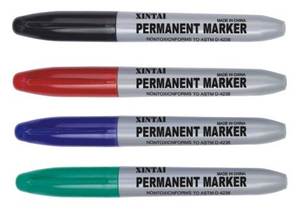 ปากกาเขียนผ้าแบบถาวร หัวแหลม/หัวตัดเฉียง หลากสี แพ็ค 24 ด้าม - Product Image 3