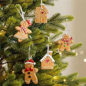 Cute Christmas Gingerbread <b>Hanging</b> <b>Ornaments</b> Little Girl and Boy Dressing up New <b>Hanging</b> Decorations for Christmas Tree - Product Image 2