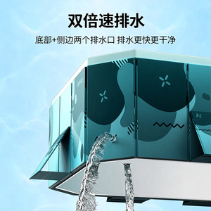 Piscina Inflable para Niños, Plegable, Portátil, de PVC, 1.6x1.8x0.6m - Product Image 3