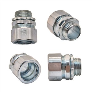 Emt 1/2 מצופה אבץ ישר מצופה imc מחבר פלדה גמיש פלדה דחיסה זכר חוט צינור קשיח חשמלי - Product Image 2