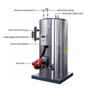 Zhongfei LHG 0.2 tấn tự động Máy phát điện hơi nước Ống lửa cấu trúc với ống nước cho nhà máy bia sử dụng sản phẩm nóng DIESEL nồi hơi - Product Image 6