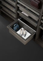 Range-chaussures coulissant en aluminium Galaxy à fermeture douce, boîte de rangement pour armoire avec tiroir organisateur à fermeture amortie pour armoire