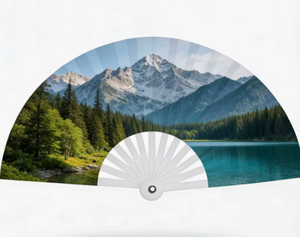 Grands éventails à main en tissu noir vintage chinois pour Kung Fu et Tai Chi, en gros - Product Image 3