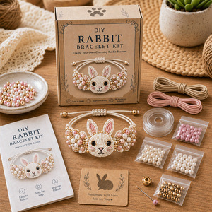 Kit de Pulseras de Cuentas de Animales DIY al por Mayor, Suministros Completos para Pulseras Tejidas a Mano, Todos los Materiales Incluidos, Set de Regalo - Product Image 1