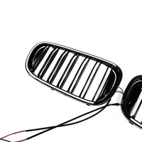 Grille de calandre noire brillante à double ligne éclairée, compatible avec BMW Série 7 2015-2018 G11 G12, remplacement d'origine pour installation sur véhicule.