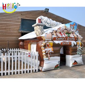 Cabane en rondins gonflable de Noël, maison en bois d'hiver gonflable avec design personnalisé - Product Image 5