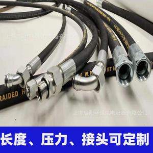 Ensemble de tuyaux hydrauliques haute pression tressés en fil d'acier 1SN2SN, raccords mécaniques filetés - Product Image 2