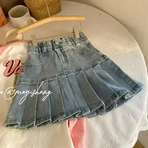 2023 fashion jeans skirt for girls Denim skirts fashion cute casual wholesale kids clothing boutiques H03