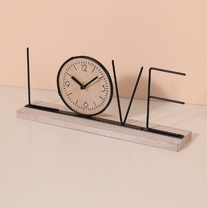 Nuevo reloj creativo ornamento moderno <span class=keywords><strong>Simple</strong></span> arte del hierro carta reloj hogar sala de estar <span class=keywords><strong>TV</strong></span> gabinete Decoración - Product Image 5