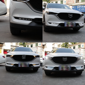 2 Piezas para Mazda CX-5 CX5 2017 2018 2019 2020 <span class=keywords><strong>2021</strong></span>, Luces LED de Circulación Diurna DRL de 12V, Función de Señal de Giro Amarilla, Blanca y Azul - Product Image 5