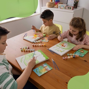Peinture par numéros pour enfants <span class=keywords><strong>Animaux</strong></span> de la jungle Peinture par numéros pour enfants Toile avec cadre <span class=keywords><strong>Dessin</strong></span> créatif éducatif - Product Image 2