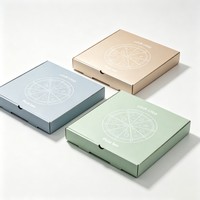 Caja de Pizza de Papel con Logotipo Personalizado al por Mayor, Caja de Papel Corrugado Resistente para Empacar Pizza y Alimentos para Restaurantes