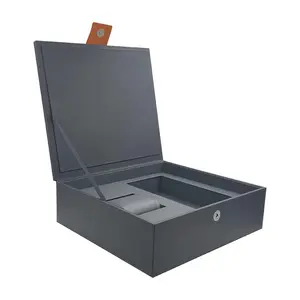 High Quality Silver PU Leather Cover Wooden Big Set Watch Packaging Box With Magnetic Close Design Factory Cheaper Price