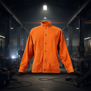 Veste de sécurité en cuir taille M, résistante aux flammes, haute visibilité pour les travailleurs, vêtements de protection contre la chaleur 800C - Product Image 2