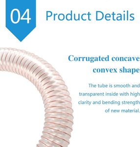 Tuyau flexible en PU à haute élasticité et haute pression, sans plis, avec armature en fil d'acier, durable, pour la distribution d'air industriel, l'irrigation et la gestion des poussières en atelier - Product Image 5