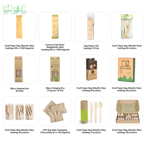 Prix Usine <span class=keywords><strong>Pas</strong></span> <span class=keywords><strong>Cher</strong></span> – Couteaux, Fourchettes et Cuillères 100% Bambou Naturel pour Gâteaux, Fromages et Plats à Emporter - Product Image 2