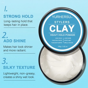 YURHERSU <strong>Hair</strong> Wax Styling Product Matte Pomade Wax Matte Clay <strong>Hair</strong> Mud Wax Strong Hold <strong>Hair</strong> Products - Product Image 3