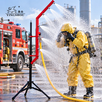 Système de douche de décontamination à déploiement rapide avec support trépied pliable