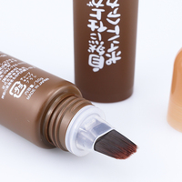 Tube souple en plastique de 50 ml avec applicateur brosse, couleur personnalisée, certifié ISO, pour teinture capillaire, après-shampoing, huile essentielle, soins de la peau