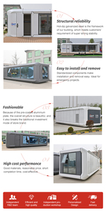 Moderna Cabina Prefabbricata Portatile <span class=keywords><strong>per</strong></span> Ufficio 20ft 40ft Struttura in Acciaio Leggero Container Abitativo <span class=keywords><strong>per</strong></span> Esterni Camera da Letto Appartamento Lavoro - Product Image 3