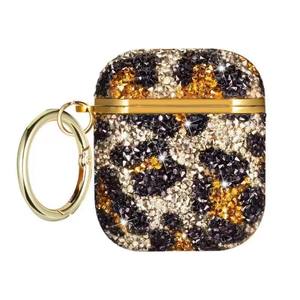 Pour <span class=keywords><strong>AirPods</strong></span> Pro étui de protection avec diamant imprimé léopard housse pour écouteurs <span class=keywords><strong>AirPods</strong></span> 3 étui diamants étincelants casque - Product Image 6