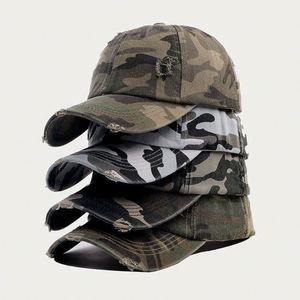 China Wholesale Camo Leopard Distressed Gorras 6 Panel Wash Cotton Dad Cap Baseball Sports Cap <b>Hats</b> - Product Image 1