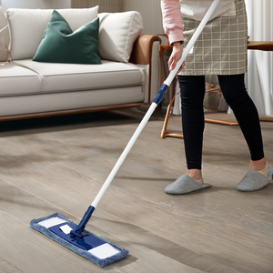 Mopa Plana Plegable Profesional Cleanhome con Cabezal Giratorio de Microfibra Telescópica para Pisos de Madera, Mármol, Azulejos y Laminados - Product Image 2