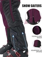 Pantalon de neige pour femme Pioneer Camp, salopette de ski imperméable et isolée, salopette de snowboard, pantalon cargo d'hiver pour la randonnée avec bretelles
