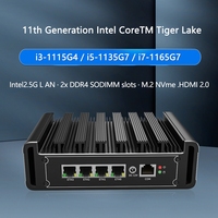 无风扇迷你电脑工业级处理器 J4125 N5100 N100 N305 ES 4LAN 2.5G Intel I226 NIC Linux 计算机 Pfsense 路由器 服务器 防火墙