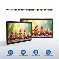 Écran d'affichage numérique mural capacitif 1080P de 43 pouces, écran LCD, signalisation numérique pour restaurant, menu numérique pour la publicité