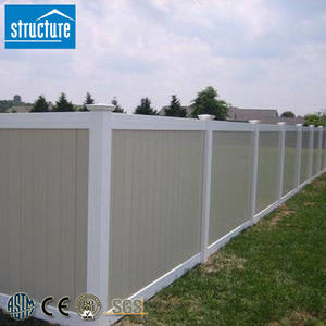 Clôture de jardin de 6 pi x 8 pi pour l'extérieur avec panneaux de clôture d'intimité, clôture <span class=keywords><strong>en</strong></span> <span class=keywords><strong>PVC</strong></span> et kits de portails - Product Image 4