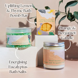 Kit de soins personnels pour femmes pour occasions spéciales Relax & Uplift Set de douche Bain avec sels de bain Bombes de bain Bougie - Product Image 2