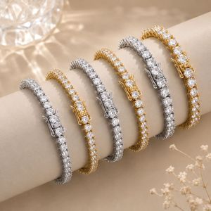 Bracelet chaîne en acier inoxydable 316 L de luxe imperméable de 3 mm avec pierres de zircon - Product Image 6