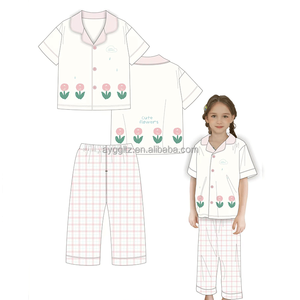 Pyjamas en pur coton pour garçons et filles, vêtements de détente chauds et respirants toutes saisons, pour enfants de 3 à 12 ans, vente en gros de l'usine Guaiguailong - Product Image 4
