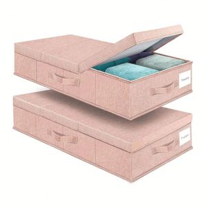 Large Under Bed Storage Container Clothes with 3 Handles Stackable Drawer Organizer for <b>Blanket</b> Clothes - Product Image 4