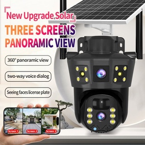 Caméra solaire de vidéosurveillance V360pro 4k 4g à double objectif et 3 écrans Caméra de sécurité solaire à carte SIM 4g - Product Image 3