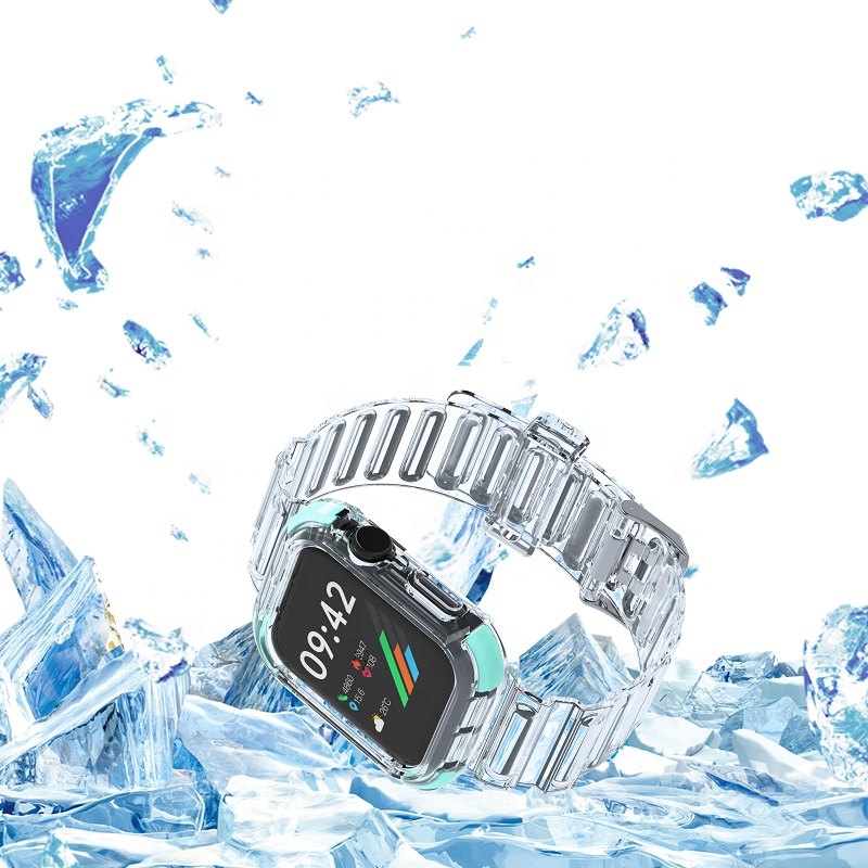 Smart Watch Band Case Cover TPU Sport Straps For Apple Watch 38 40 42 44MM Wristband