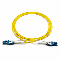 Kabel Patch Fiber LC Uniboot G657A1 OM4 Push Pull Bend Insensitive 1m 20m PVC LSZH untuk Pusat Data