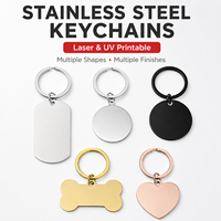 Placa de Identificación para Perros de Acero Inoxidable, Personalizable con Nombre, con Anillo para Llaves, Resistente a la Oxidación