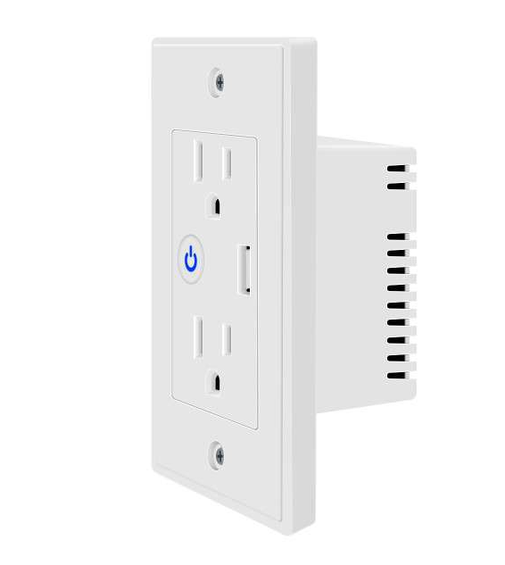 HONPNK Tuya Timer On/off Remote Control Voice Control USB Support US Standard Smart Socket WiFi Wall Socket