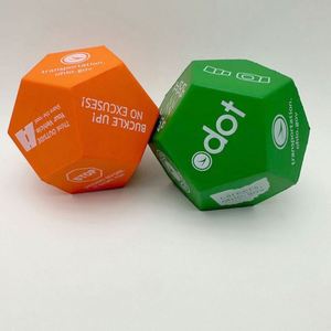 Promotional 12 Sided Custom Imprint Foam Dice Fitness Stress Toys Yoga <b>Exercise</b> Game Cube for Fun - Product Image 1