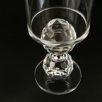 Porte-bougie en quartz transparent de style européen haut de gamme, forme géométrique, ambiance chaleureuse, dîner aux chandelles, décoration de mariage
