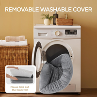 Lit pour chat orthopédique avec housse amovible, rembourrage en coton, imperméable, lavable, canapé pour animaux de compagnie pour petits animaux d'intérieur