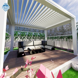 Conception de fabricant personnalisé <span class=keywords><strong>pas</strong></span> <span class=keywords><strong>cher</strong></span> bricolage couverture de Patio motorisée en aluminium perchoir autoportant ombre Pergola jardin gazébo - Product Image 4